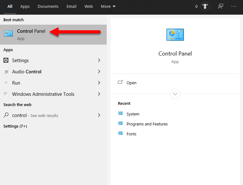 Control Panel