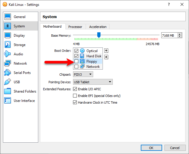 windows 10 virtualbox configuration