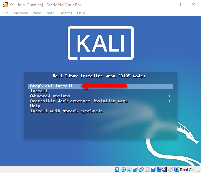 how to install kali linux on virtualbox from usb