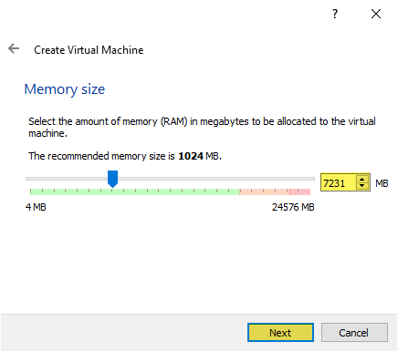 Memory size