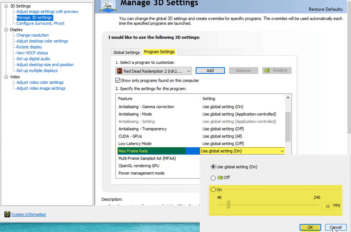 vidbox frame rate settings