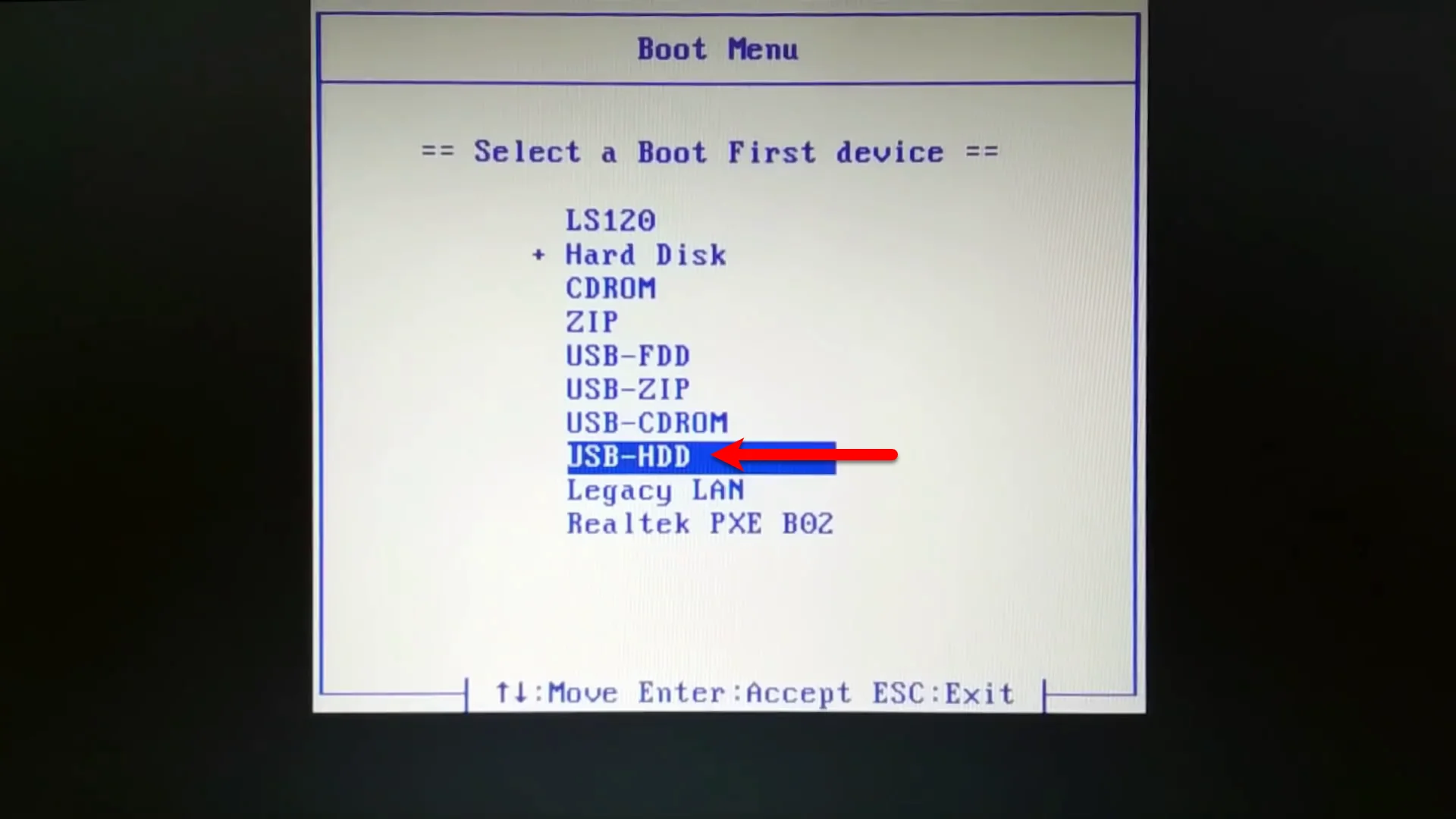 Boot from USB Drive
