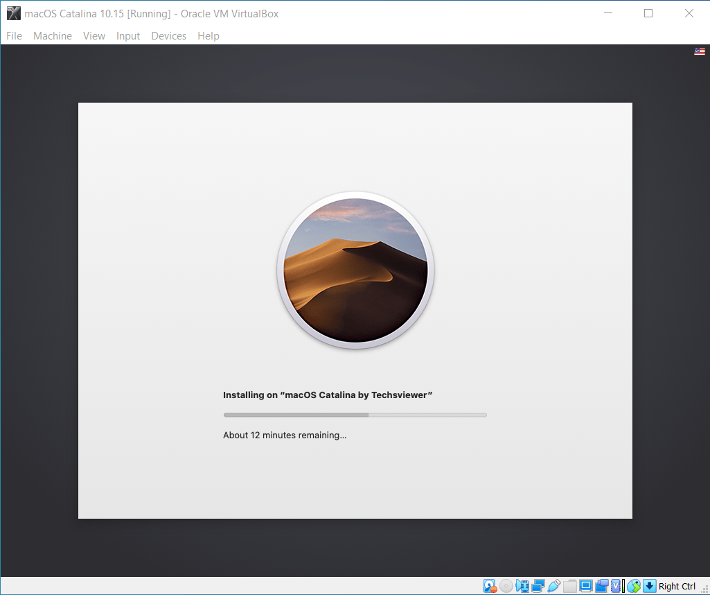 runninng mac os in virtualbox