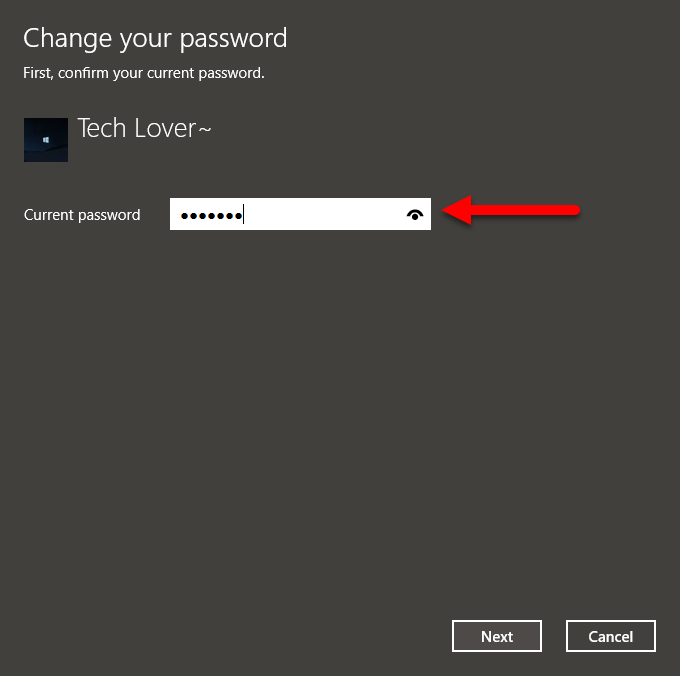 What Does Current Password Mean