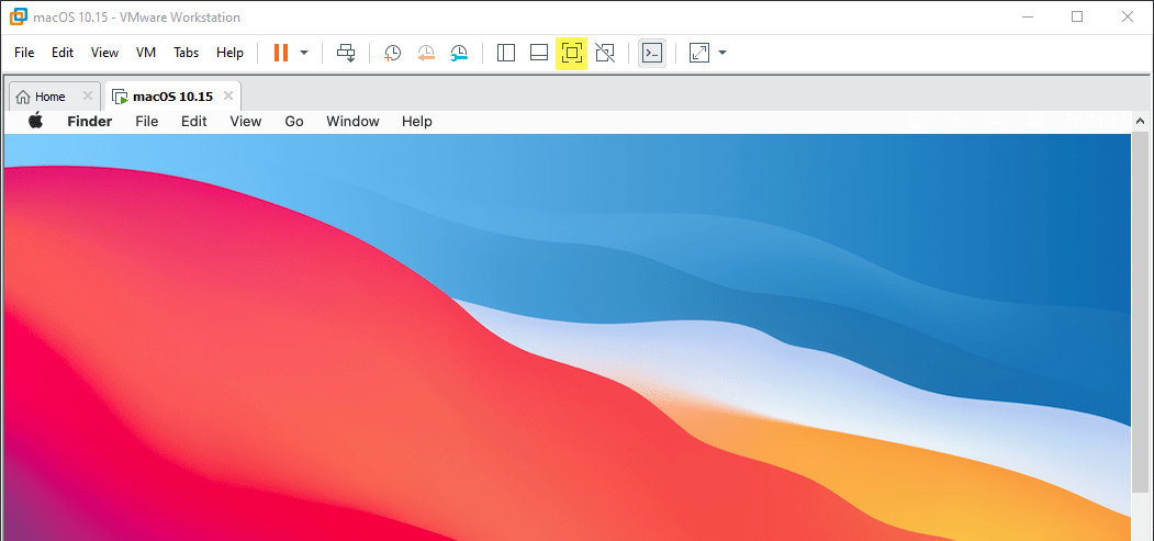 mac os x yosemite vmware fullscreen