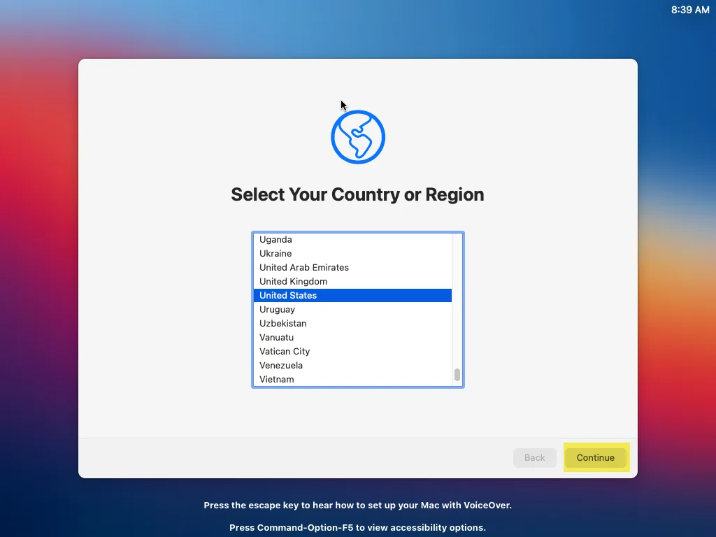 Select your country