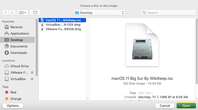 vmware fusion 11 mac hard drive too large