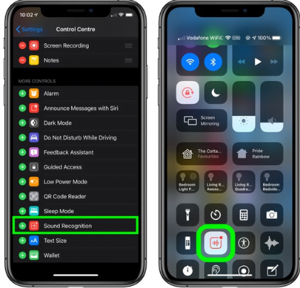 Add sound recognition in control center