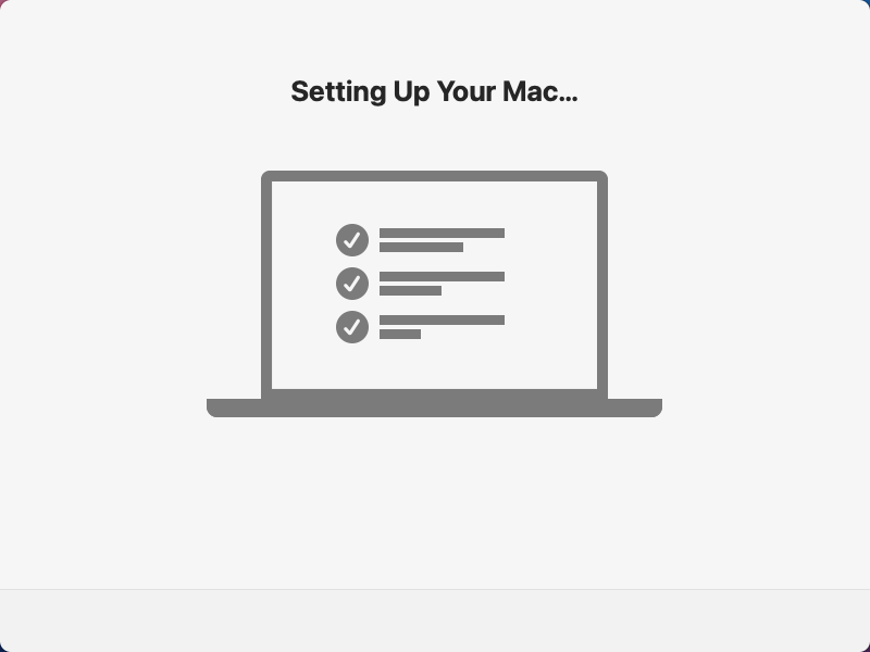 Setting up the Mac