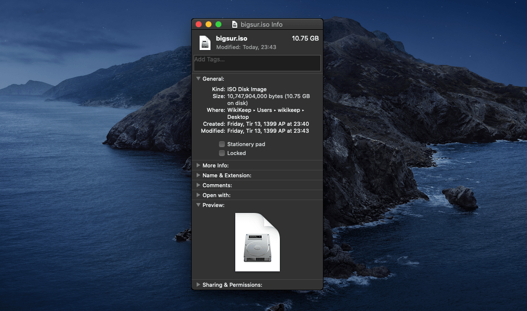 macos big sur iso for virtualbox