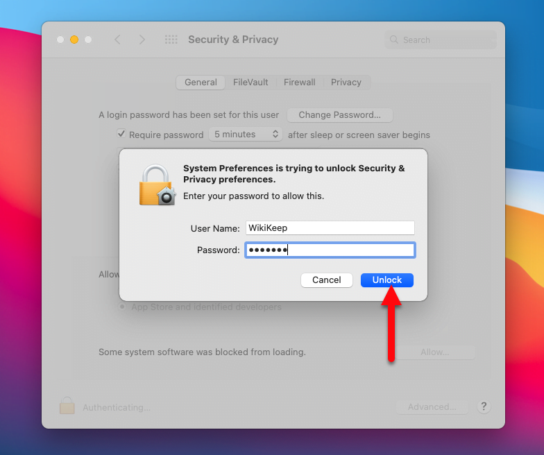 how to load an unauthorized app in mac security settings