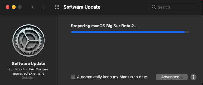 Preparing the update