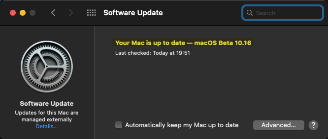 Mac is up to date