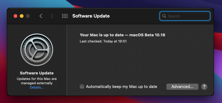 Your Mac is up to date