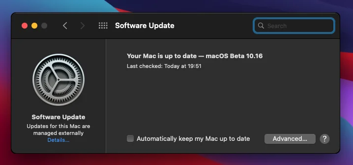 Your Mac is up to date