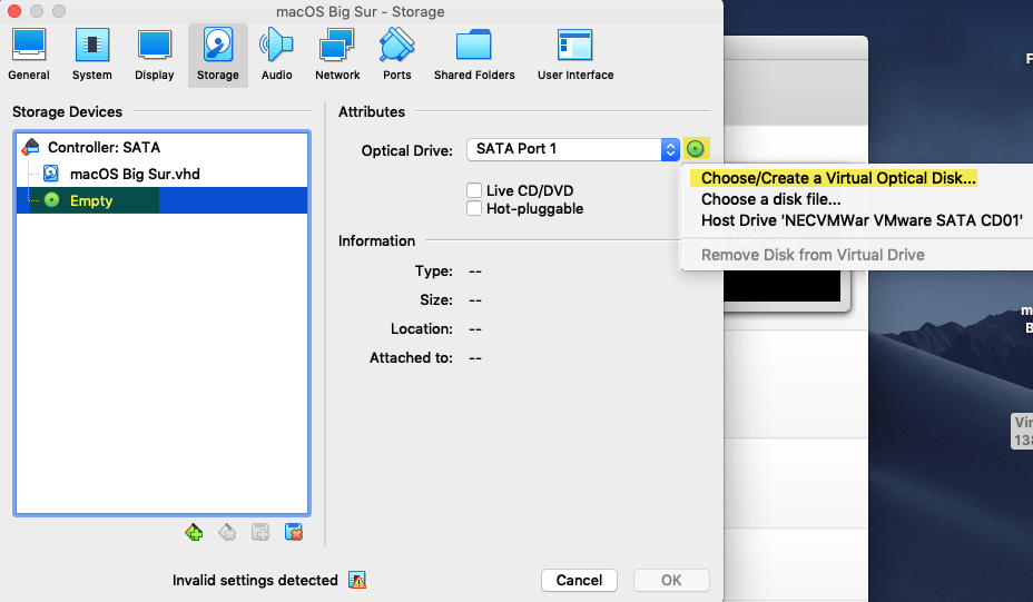 how to create a virtual optical disk file mac