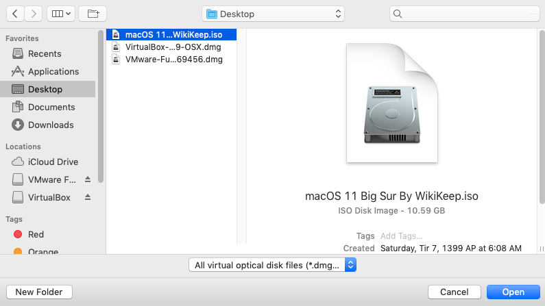 mac big sur virtualbox