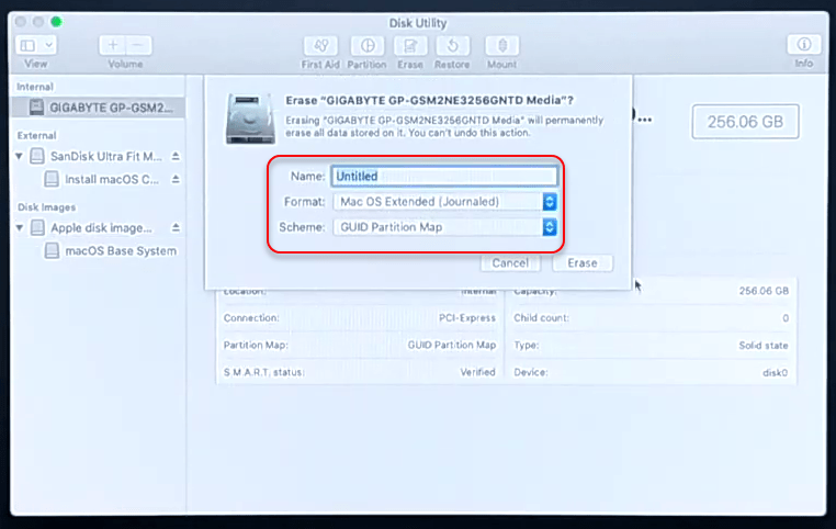 mac os disk map