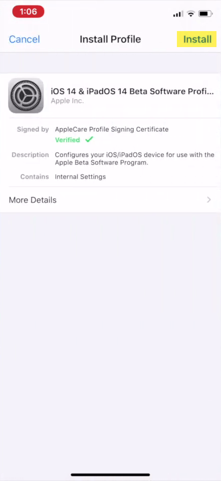 install ios 14 on iphone 6