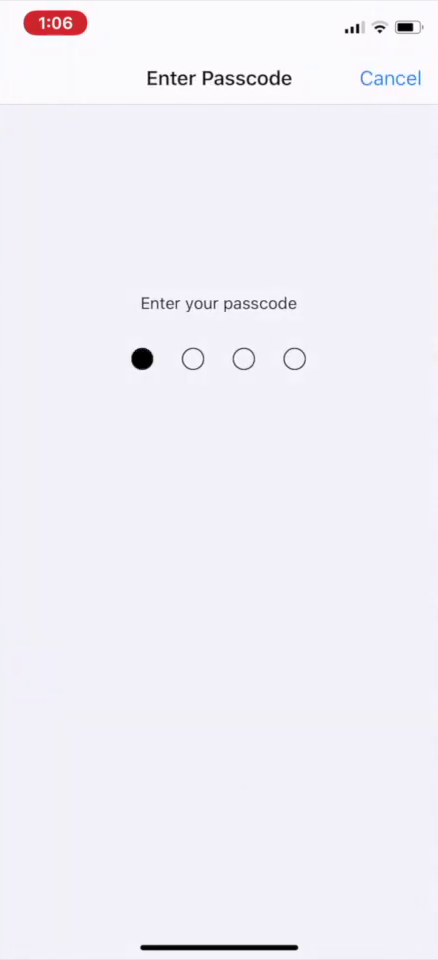 Enter your passcode