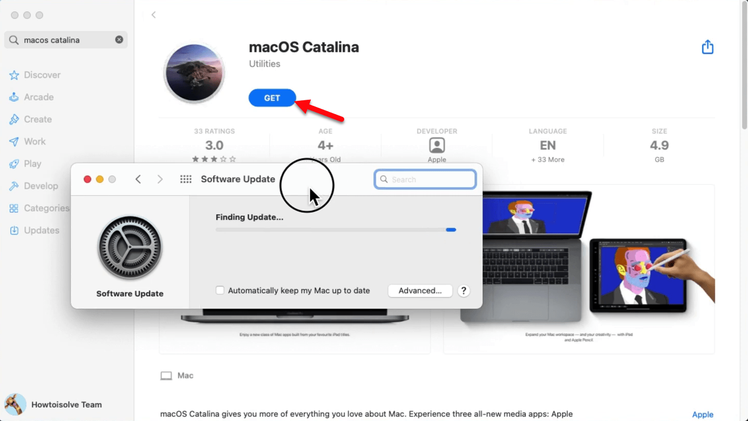 Finding macOS Catalina