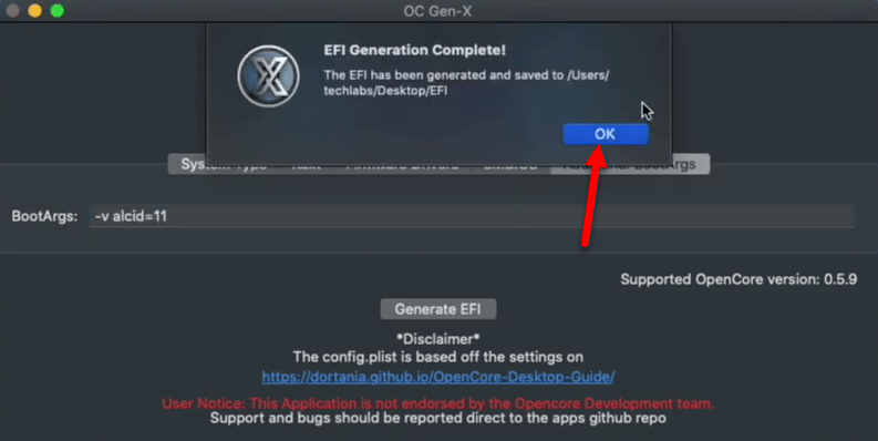 Generate EFI