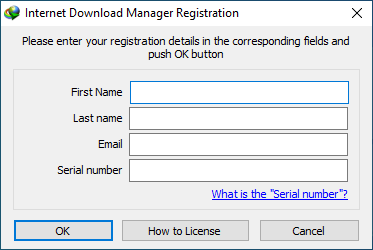 how to register idm with fake serial number