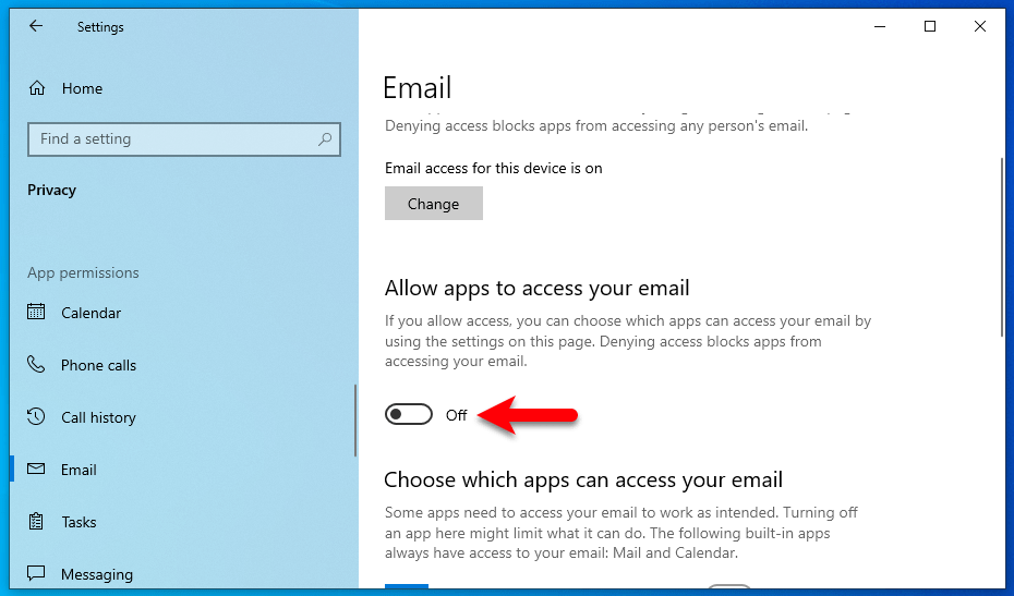 Disable Email
