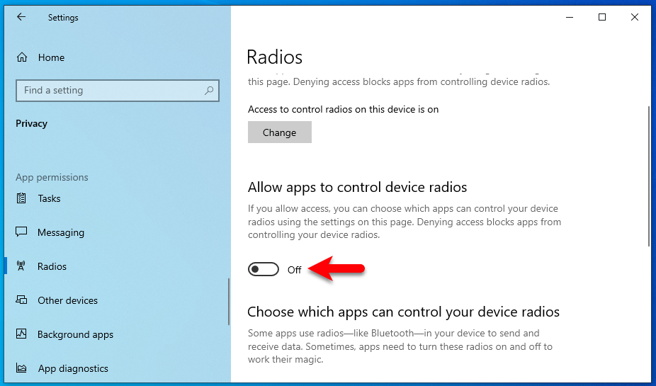 Disable Radios