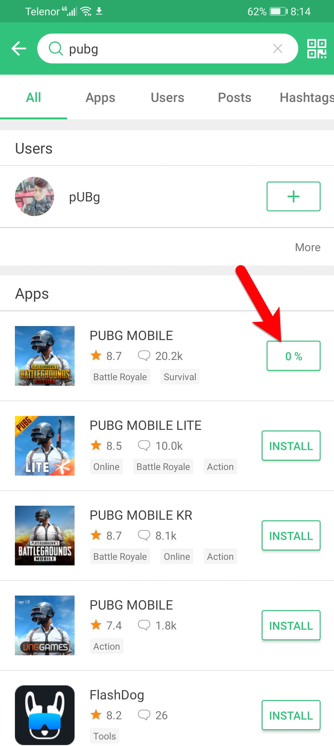 Downloading PUBG