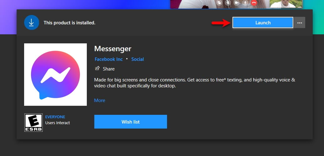 download facebook messenger for windows 10 pro