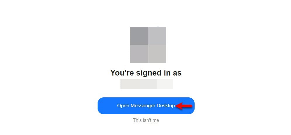 Open messenger desktop