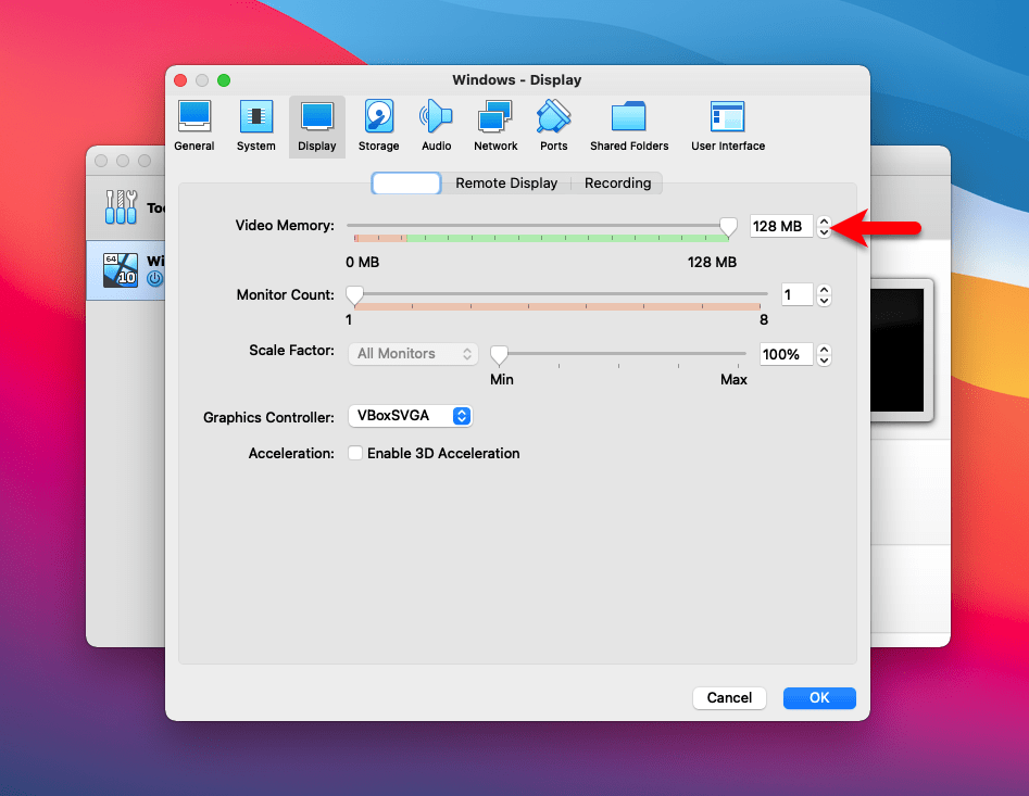 Increase Memory size