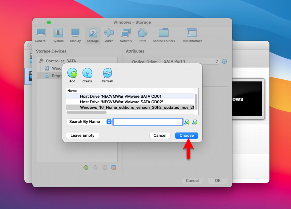 macos on windows virtualbox