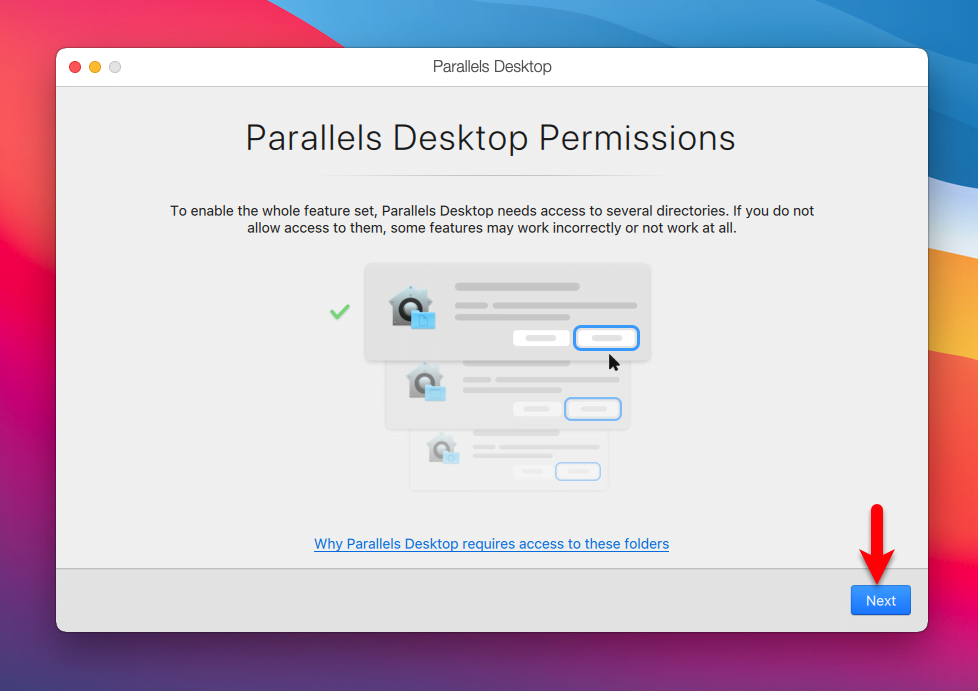 Parallels desktop permissions