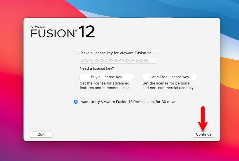 vmware fusion big sur