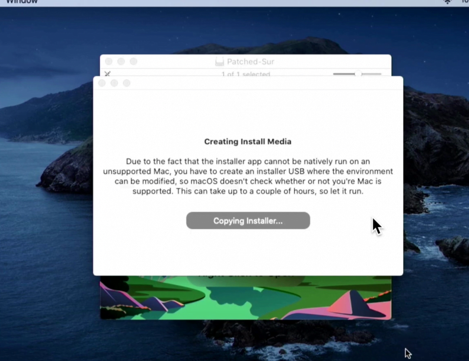 update big sur on unsupported mac