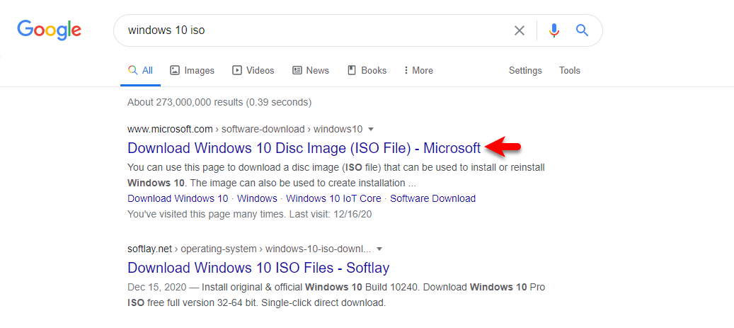 Download Windows 10 ISO