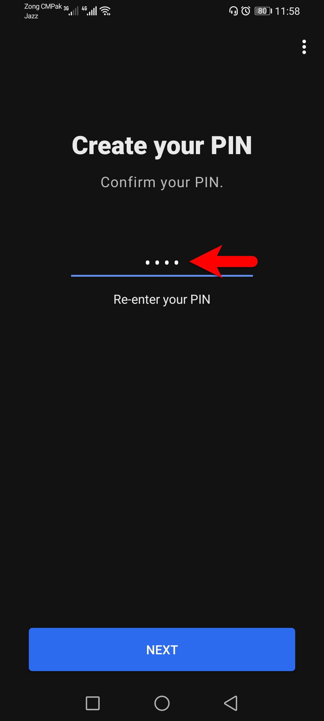 Confirm your PIN