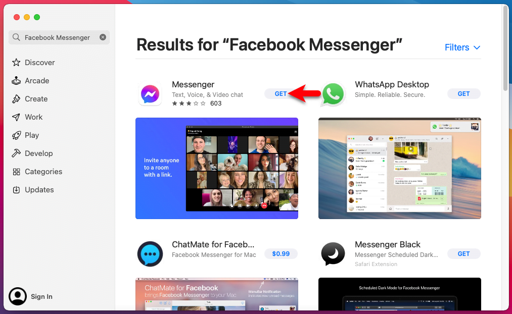 facebook messenger for mac os x