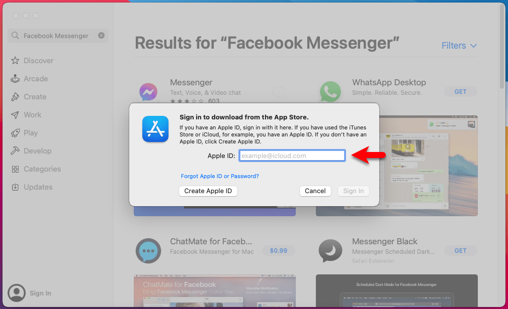 official facebook messenger for mac