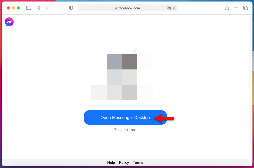 Open Messenger desktop
