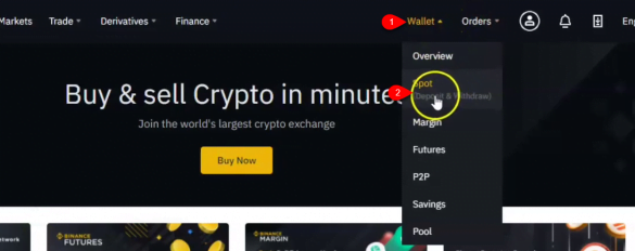 binance wallet status