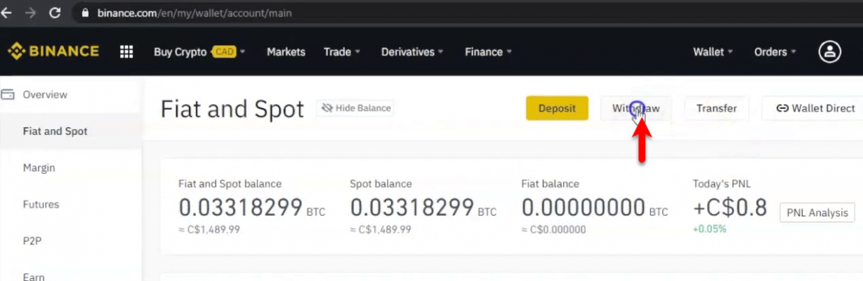 How to Transfer Bitcoin from Binance to another Wallet