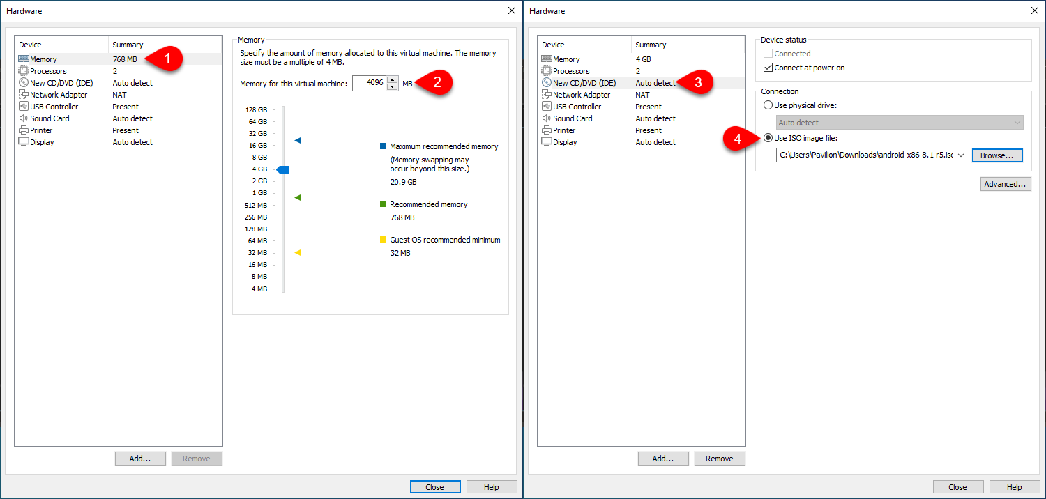 Insert Android ISO file