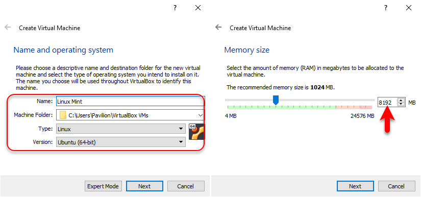 Virtual Machine details