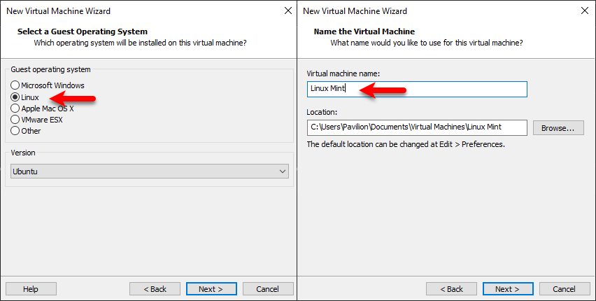 Create a virtual machine name