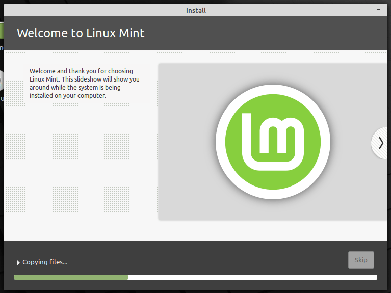 Installing Linux Mint