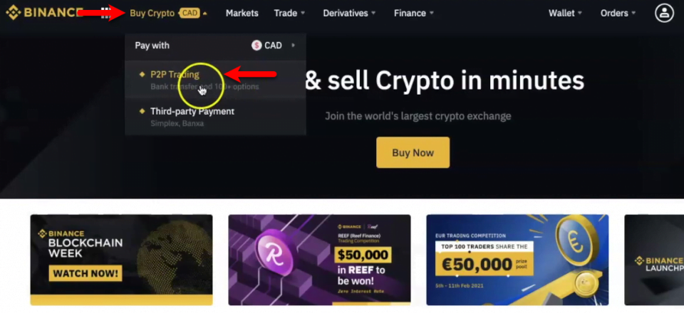 How To Buy Crypto In Canada Binance / How to Buy Cryptocurrency on Binance | How to use Binance ... / On this page you'll be given a bitcoin (btc) address.