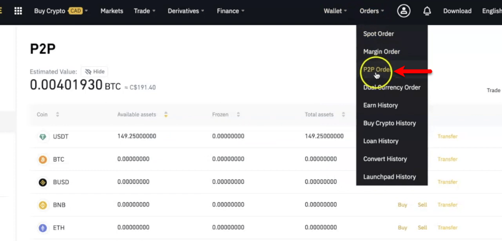 How to Buy Crypto Directly on Binance in Canada with P2P ...